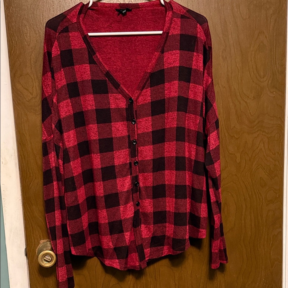 mittoshop Oversized Red Knit Top Size S/M